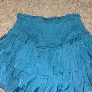 cute teal ruffle skirt